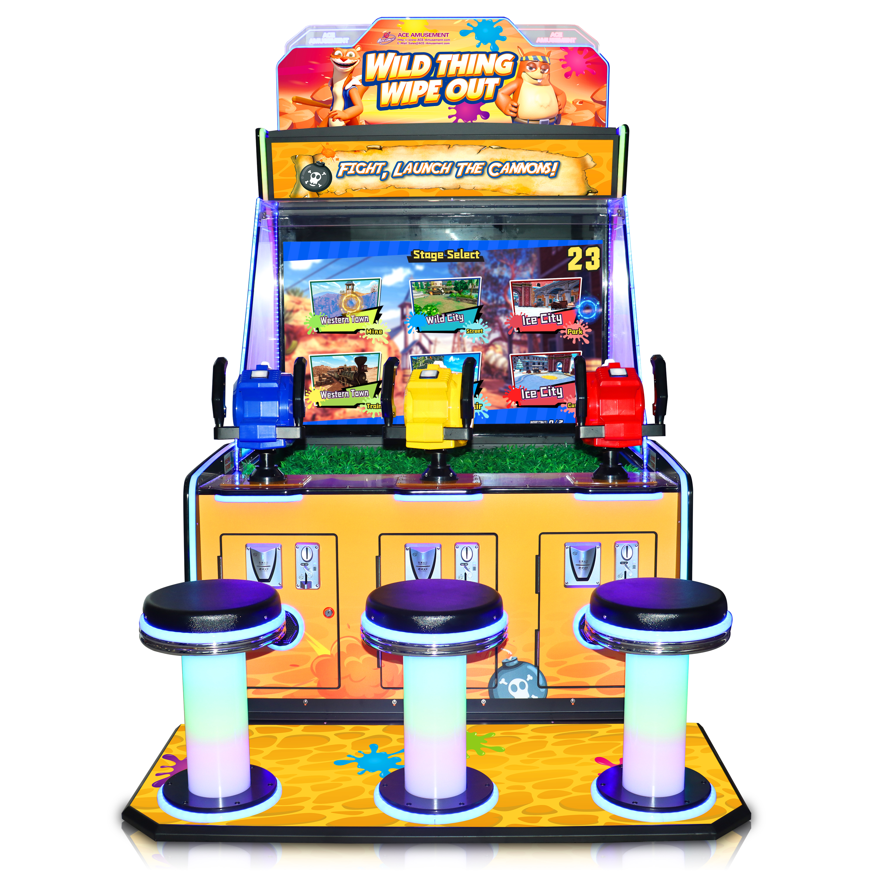 Wild-Thing Wipe-Out: Juego industrial de tiro acuático de terceros